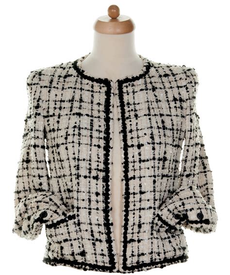 chanel type tweed jacket|Chanel tweed jacket cost.